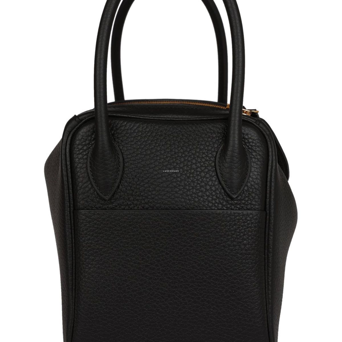 Hermes Lindy 26 Black Clemence GHW B