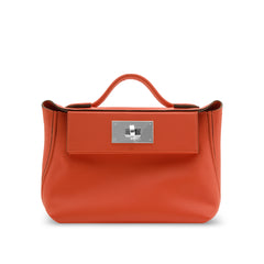 Hermes Mini 24/24 Orange Evercolor PHW W