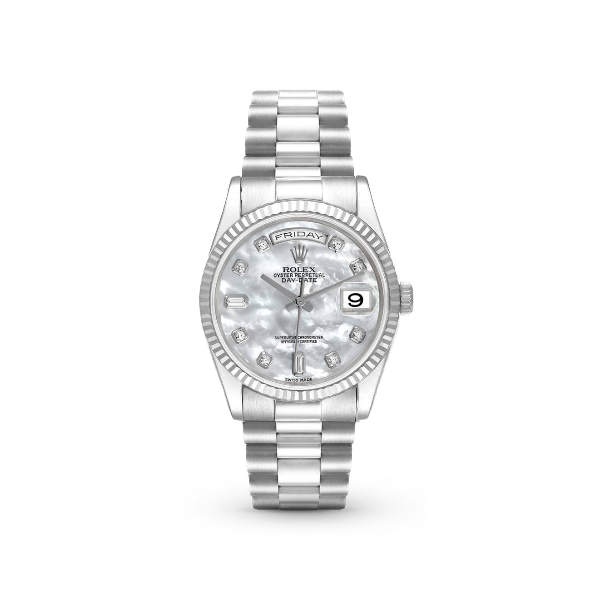 Rolex Day-Date 36 118239A White Mother of Pearl