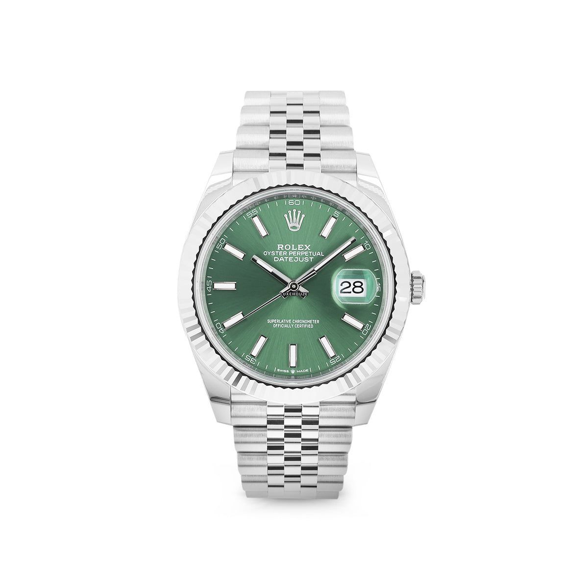 Rolex Datejust 41 126334 Mint Green Index Jubilee