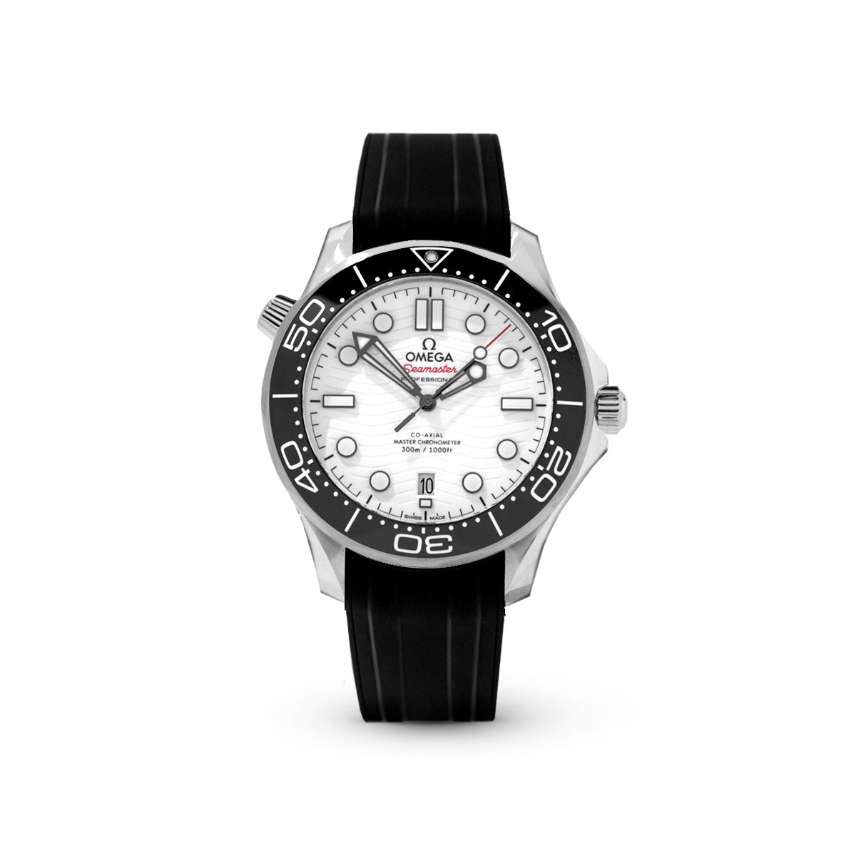 Omega Seamaster Diver 300M 21032422004001 White Dial, Rubber Strap