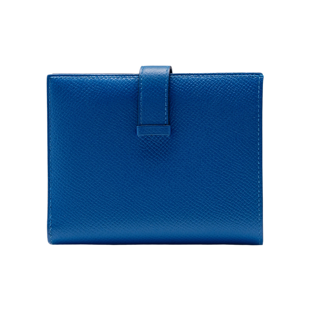 Hermes Bearn Compact Wallet Blue Zanzibar GHW C