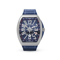 Franck Muller Vanguard V 45 SC DT YACHTING AC.BL (BL.BLC AC) (Blue Dial, White Numbers)