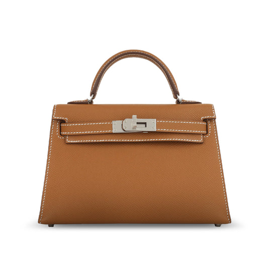 Hermès Kelly 20 Gold Epsom PHW W
