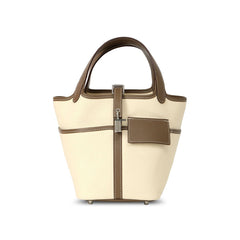 Hermes Picotin 18 Cargo Etoupe Ecru PHW W