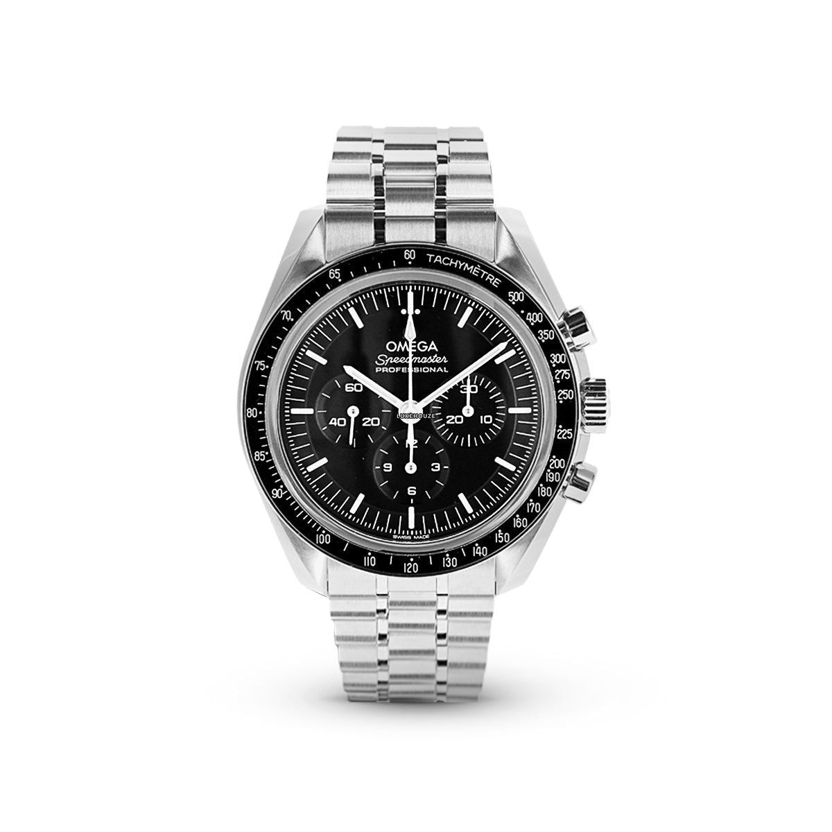 Omega Speedmaster Moonwatch 31030425001002 Black Dial, Bracelet 