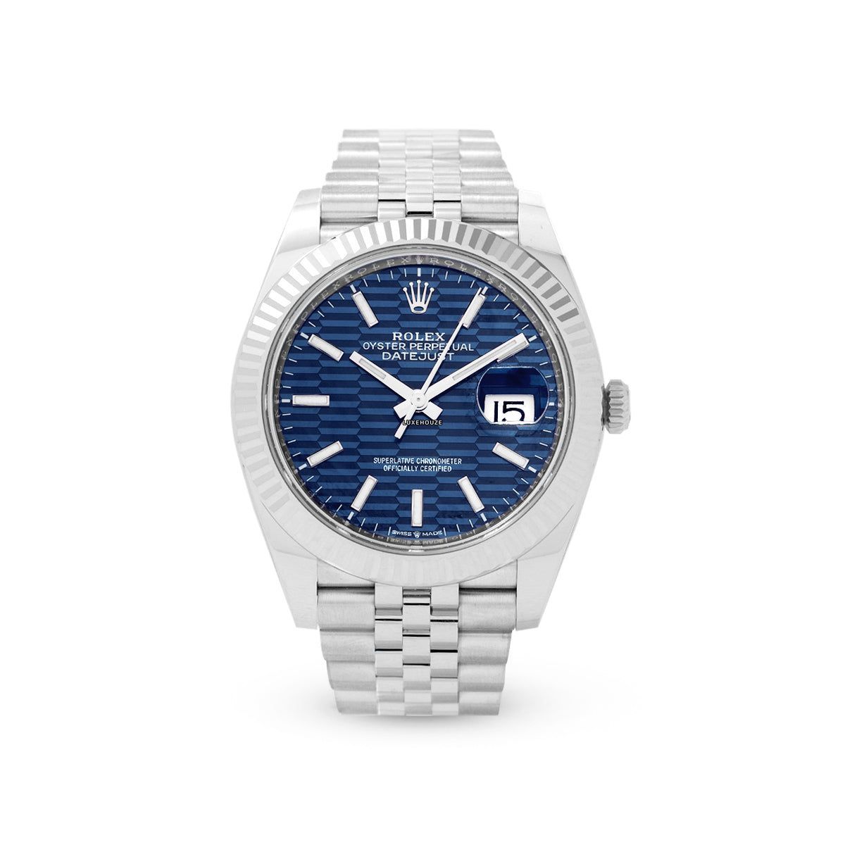 Rolex Datejust 36 126234 Blue Index Fluted Motif Jubilee