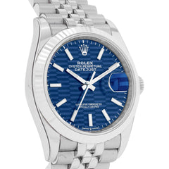 Rolex Datejust 36 126234 Blue Index Fluted Motif Jubilee