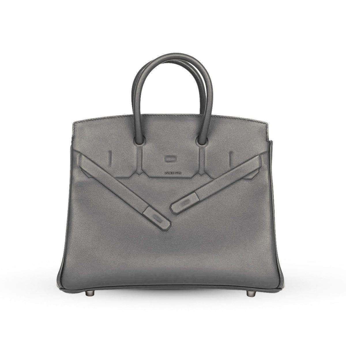 Hermes Birkin 25 Shadow Gris Meyer Swift B