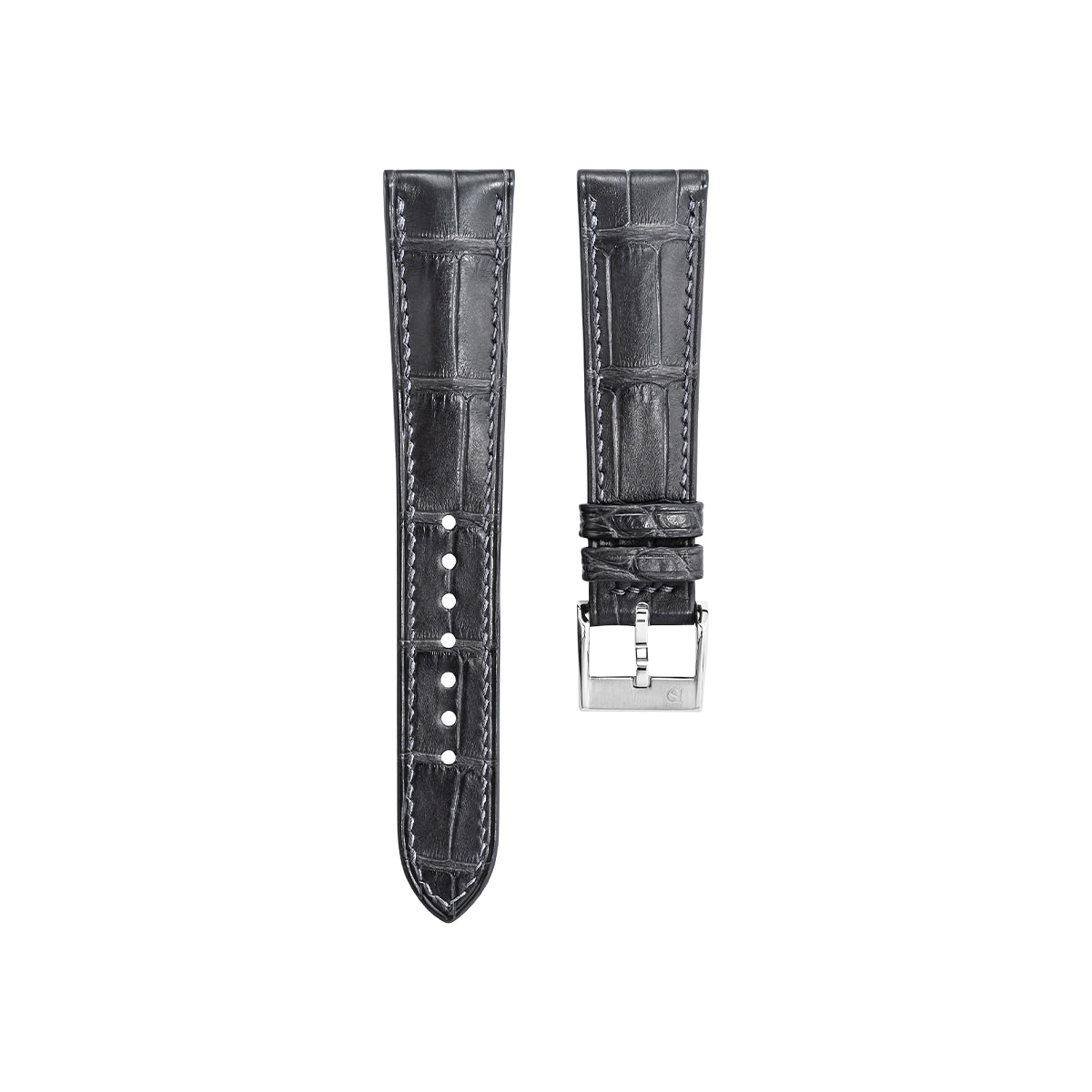 Delugs Matte Grey Storm Alligator Signature Strap