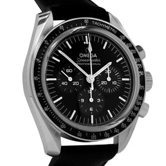 Omega Speedmaster Moonwatch 31032425001002 Black Dial, Leather Strap