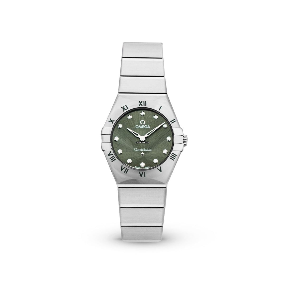 Omega Constellation Quartz 13110286060001 Green Dial, Bracelet