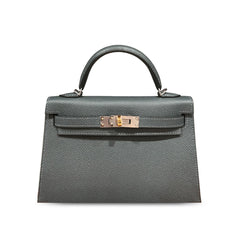 Hermes Kelly 20 Ardoise Epsom Electrum Hardware W