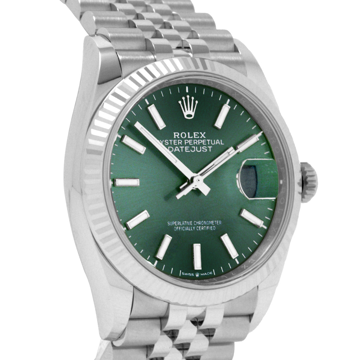 Rolex Datejust 36 126234 Mint Green Index Jubilee