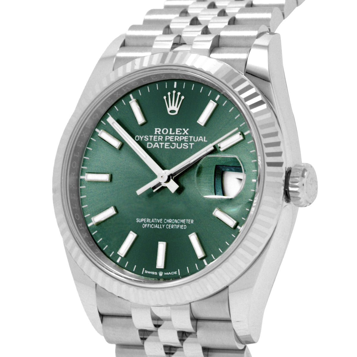 Rolex Datejust 36 126234 Mint Green Dial Jubilee
