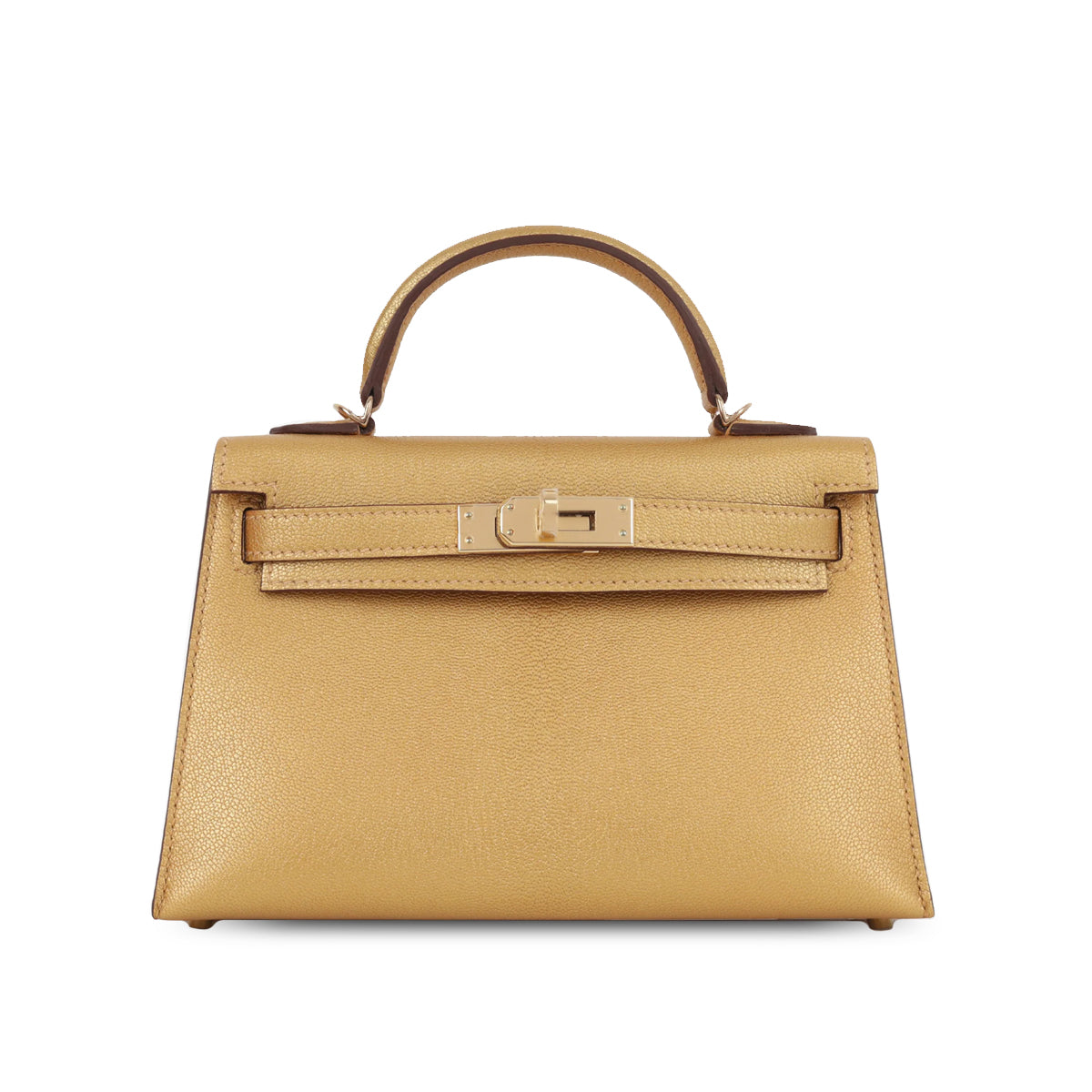 Hermes Kelly 20 Dore Metalic Chevre PBHW W