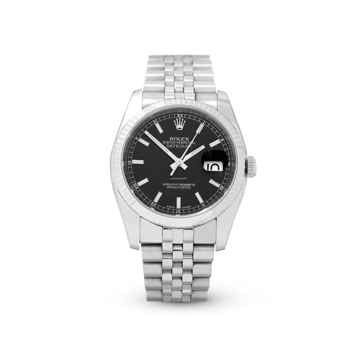 Rolex Datejust 36 116234 Black Index Jubilee