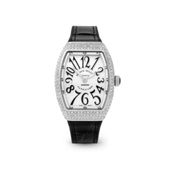 Franck Muller Vanguard V 32 QZ AC.NR (BLC.NR AC) (White Dial, Black Numbers, Medium Aftersetting)