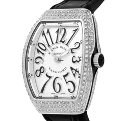 Franck Muller Vanguard V 32 QZ AC.NR (BLC.NR AC) (White Dial, Black Numbers, Medium Aftersetting)