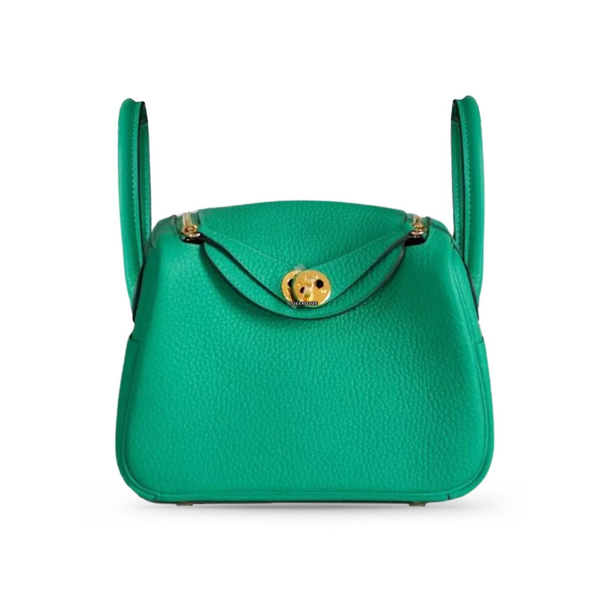 Hermes Mini Lindy Vert Vertigo Clemence GHW W