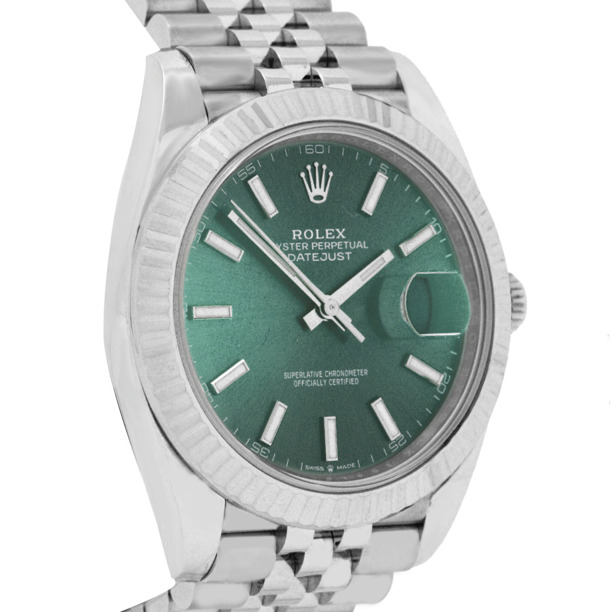 Rolex Datejust 41 126334 Mint Green Index Jubilee