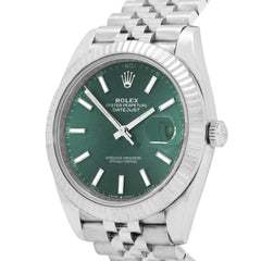 Rolex Datejust 41 126334 Mint Green Index Jubilee