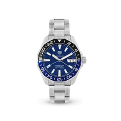 Tag Heuer Aquaracer WAY201T.BA0927 GMT Batman Blue Dial Steel Watches 