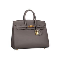 Hermes Birkin 25 Etain Epsom GHW B