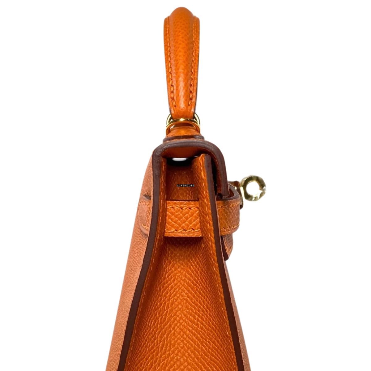 Hermes Kelly 20 Orange Epsom GHW W