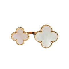 Van Cleef & Arpels Magic Alhambra Between the Finger Ring 18K Yellow Gold Mother-of-pearl VCARN05500 