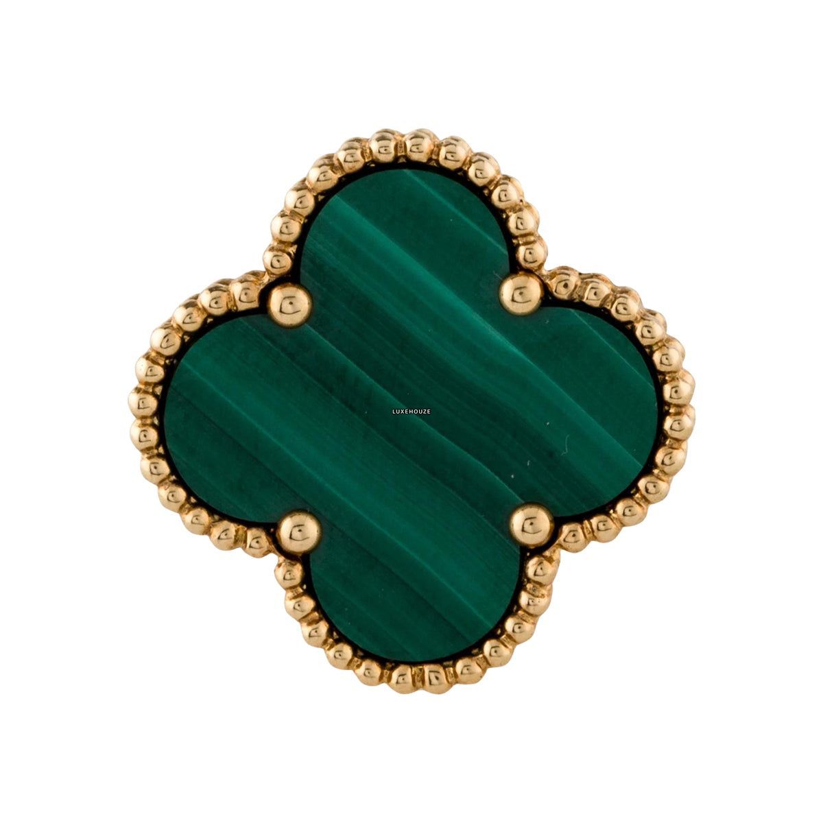 Van Cleef & Arpels Magic Alhambra Ring 18K Yellow Gold Malachite VCARO3AV00 