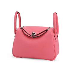 Hermes Mini Lindy Rose Azalee Tourilion Clemence PHW W