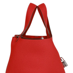 Hermes Picotin 18 Rouge Vermillion Clemence PHW W