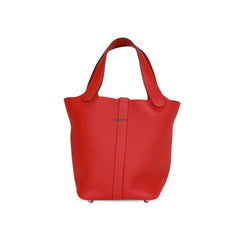 Hermes Picotin 18 Rouge Vermillion Clemence PHW W