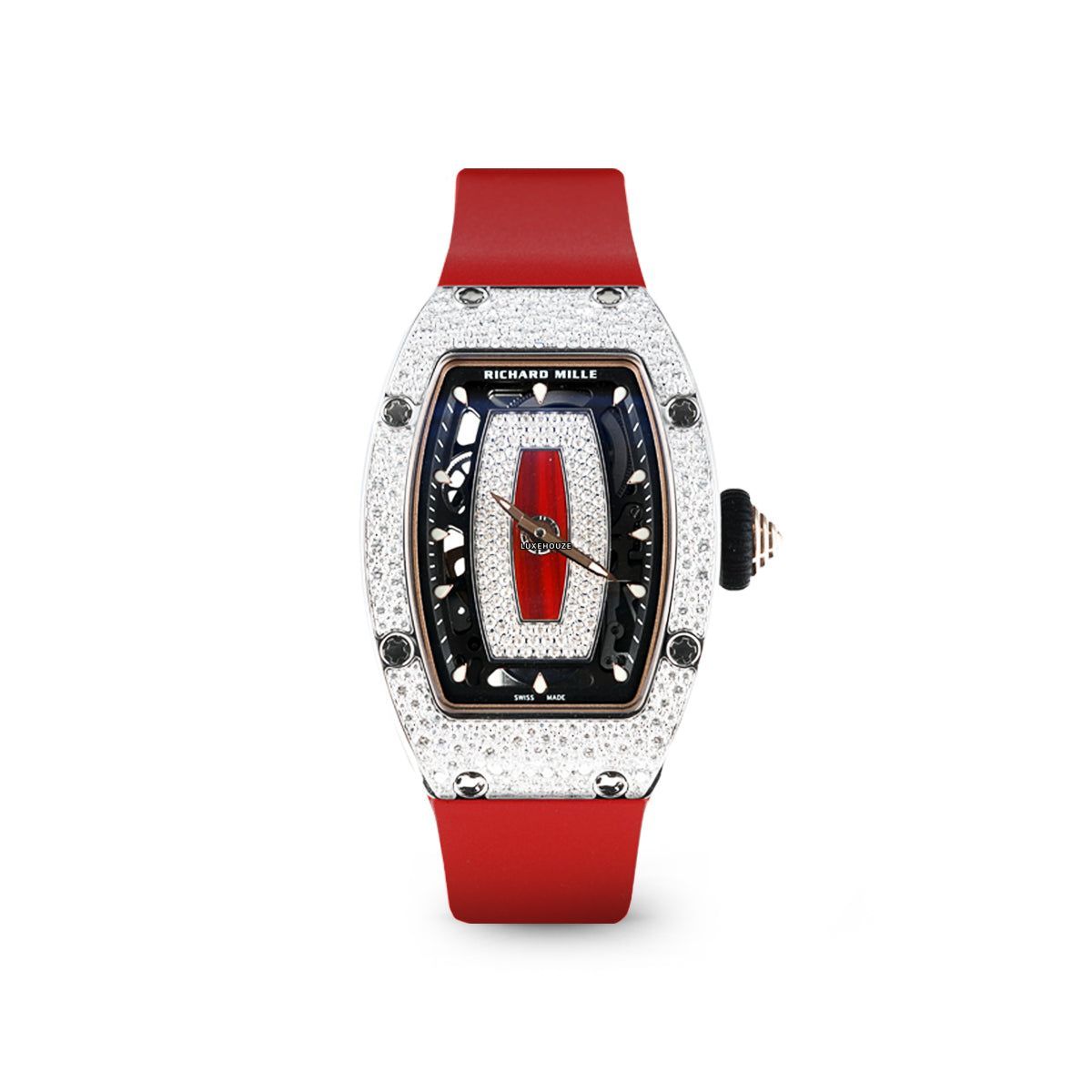 Richard Mille RM07-01 White Gold Snow Set Diamonds Red Lips