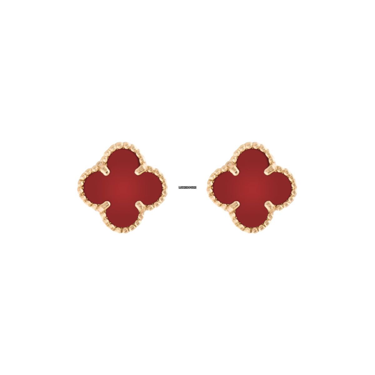 Van Cleef & Arpels Sweet Alhambra Earstuds 18K Rose Gold Carnelian VCARN6BO00