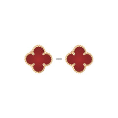 Van Cleef & Arpels Sweet Alhambra Earstuds 18K Rose Gold Carnelian VCARN6BO00