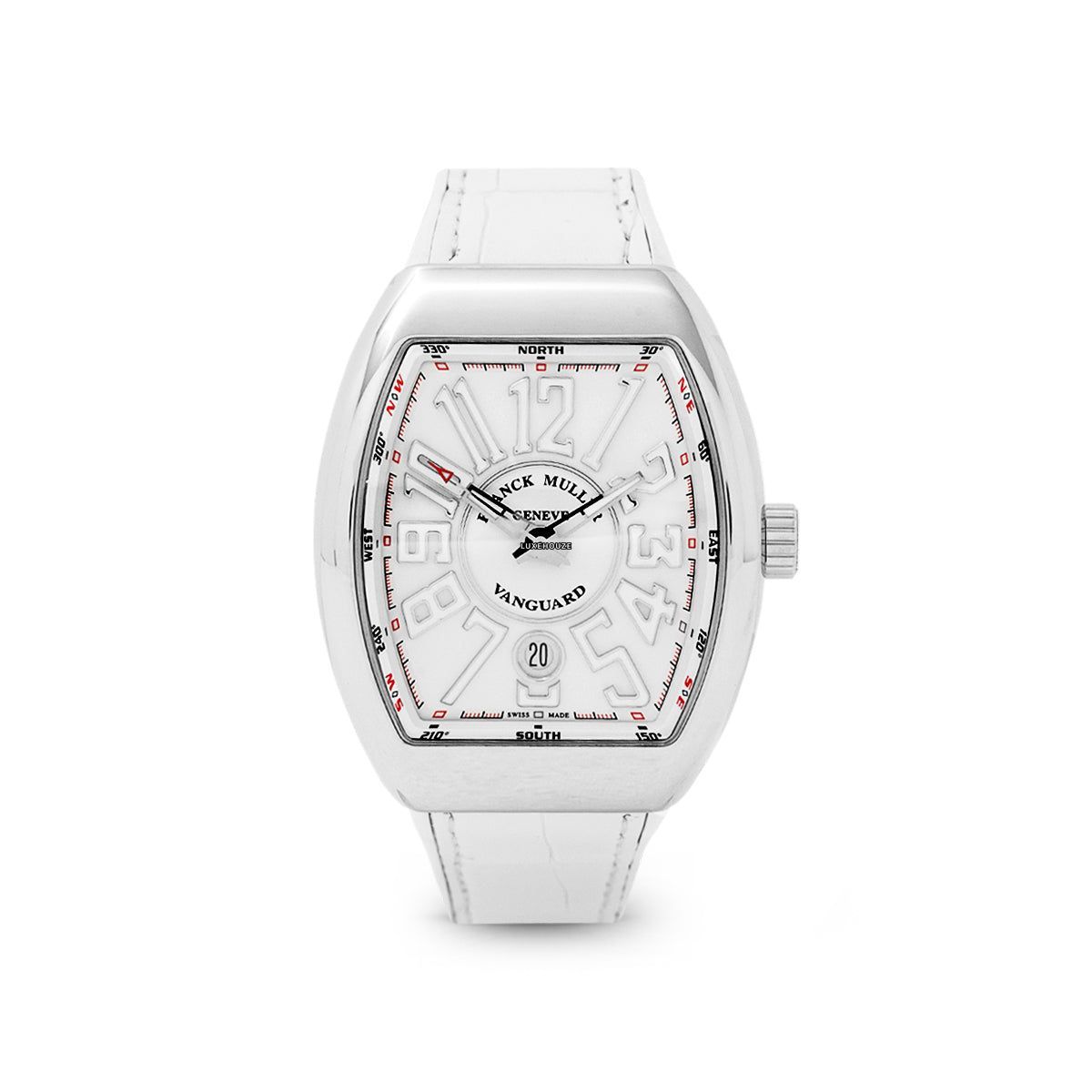 Franck Muller Vanguard V 41 SC DT AC.BLC (BLC. BLC AC) (White Dial, White Numbers)