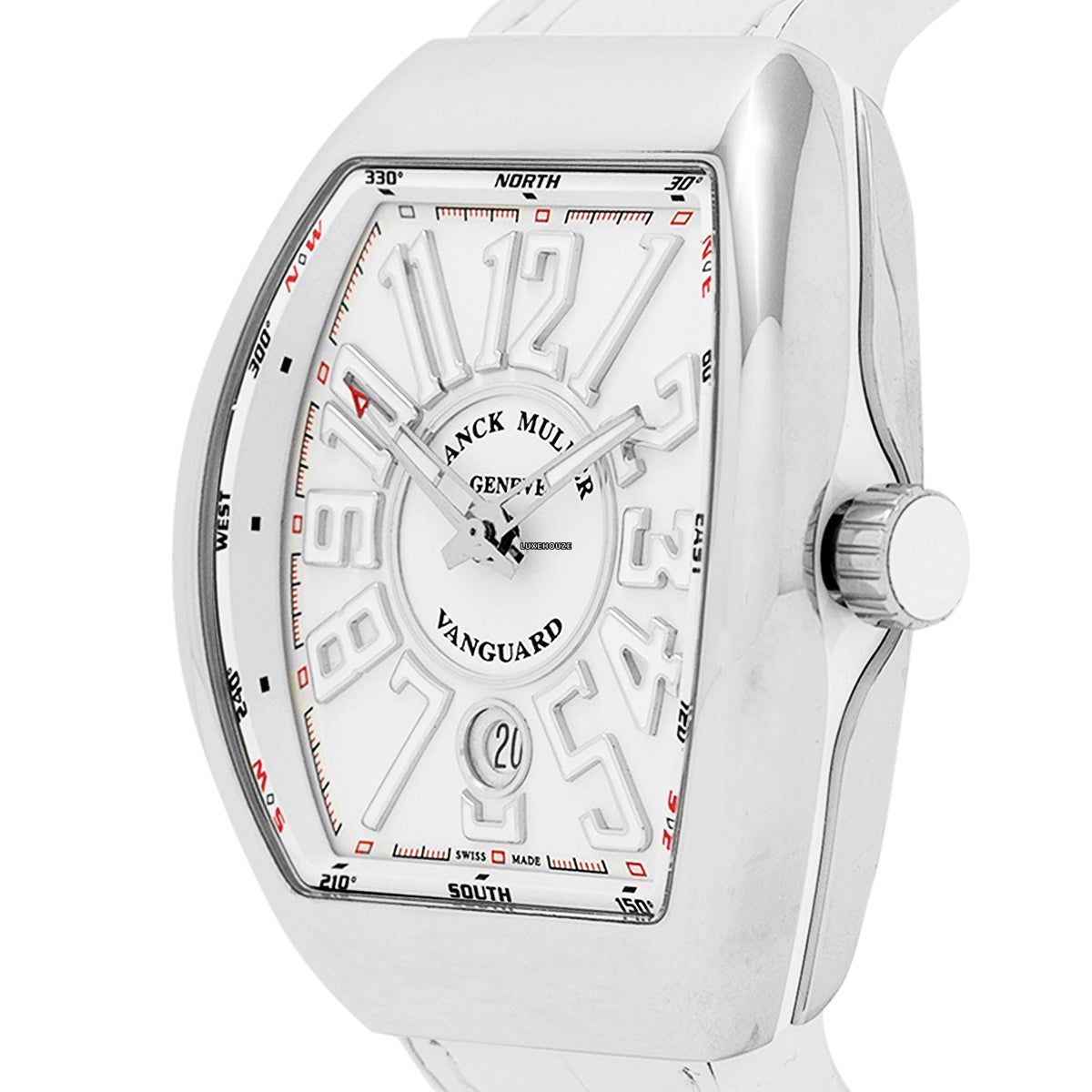 Franck Muller Vanguard V 41 SC DT BLC BLC AC (White Dial, White Numbers)