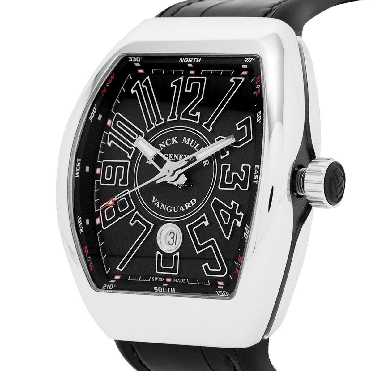 Franck Muller Vanguard V 45 SC DT AC.NR (NR.NR AC) (Black Dial, Black Numbers)