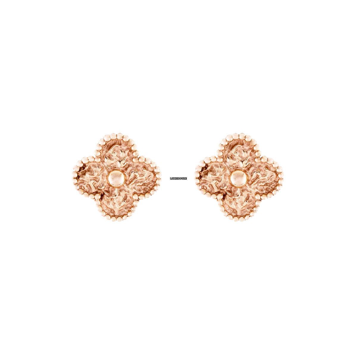 Van Cleef & Arpels Vintage Alhambra Earrings 18K Rose Gold VCARN9T400