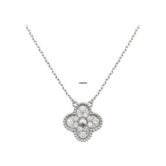 Van Cleef & Arpels Vintage Alhambra Pendant 18K White Gold Diamond VCARA46100